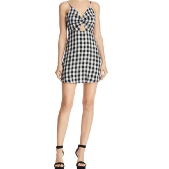GINGHAM CUTOUT DRESS COTTON CANDY LA NWT S - Picture 6 of 8